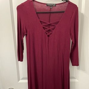 Burgundy dress